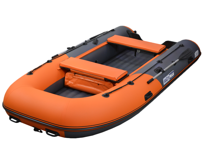 Купить Надувная лодка BOATSMAN BT380A цвет графитово-оранжевый