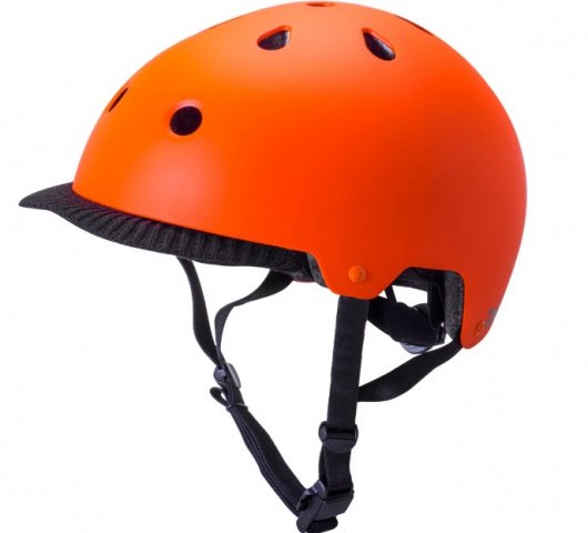 Купить Шлем URBAN/BMX SAHA Mat Hi Viz Org 11отв. с козырьком KALI
