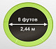 Купить Батут OXYGEN FITNESS Standard 8 футов, внутренняя сетка светло-зеленый